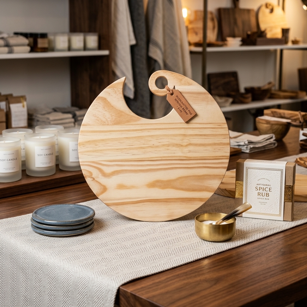 Base Gourmet em Madeira Maciça para Frios - 27 cm