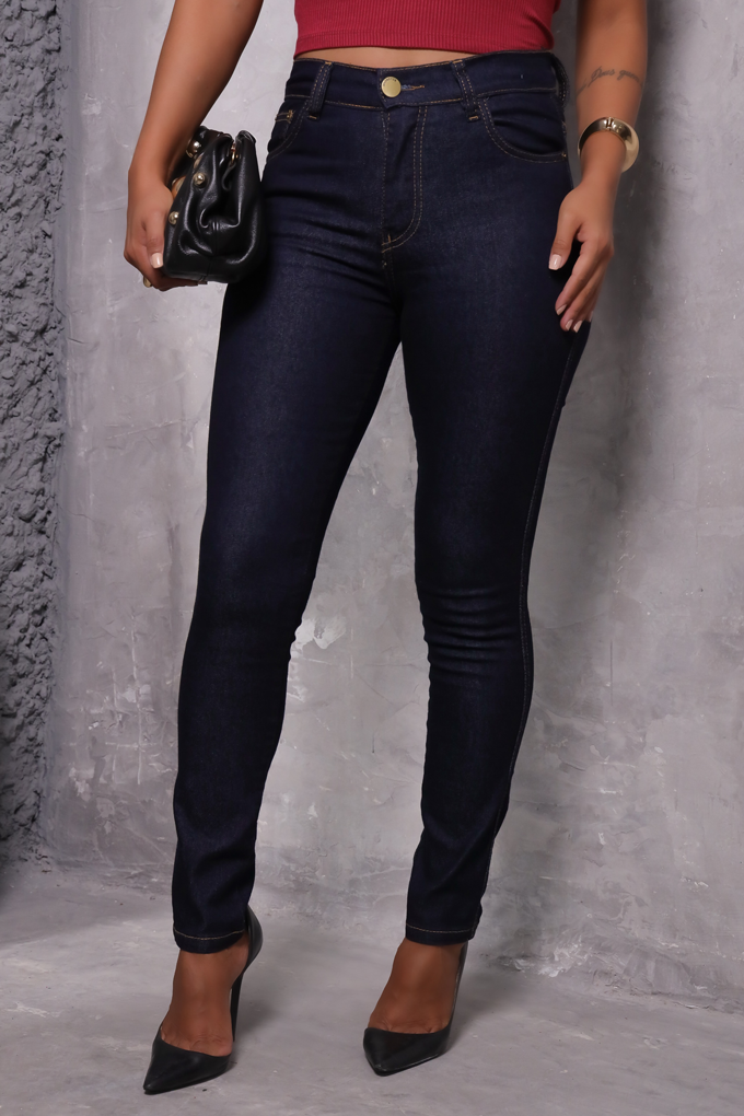 Calça Jeans Skinny Barra Normal Feminina Revanche
