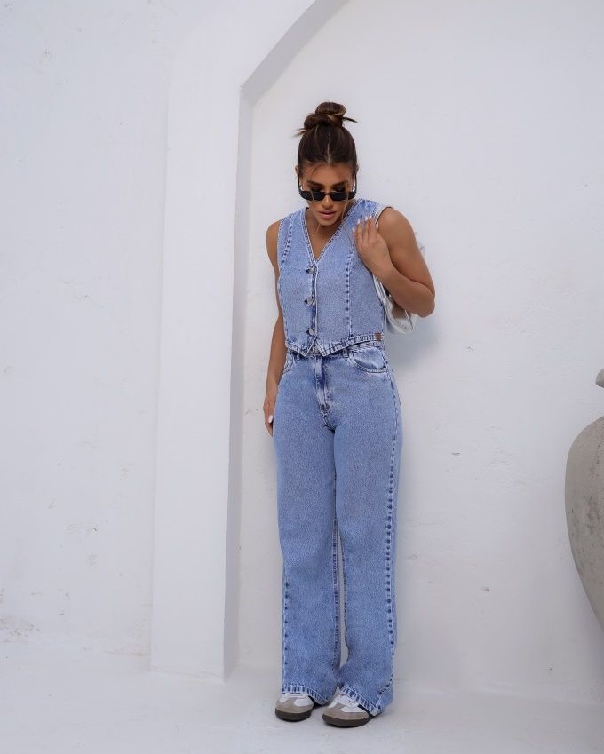 Calça Jeans Wide Leg Feminina Revanche