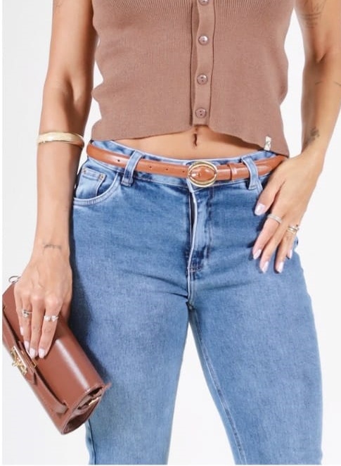 Calça Jeans Reta Barra Normal Feminina Revanche