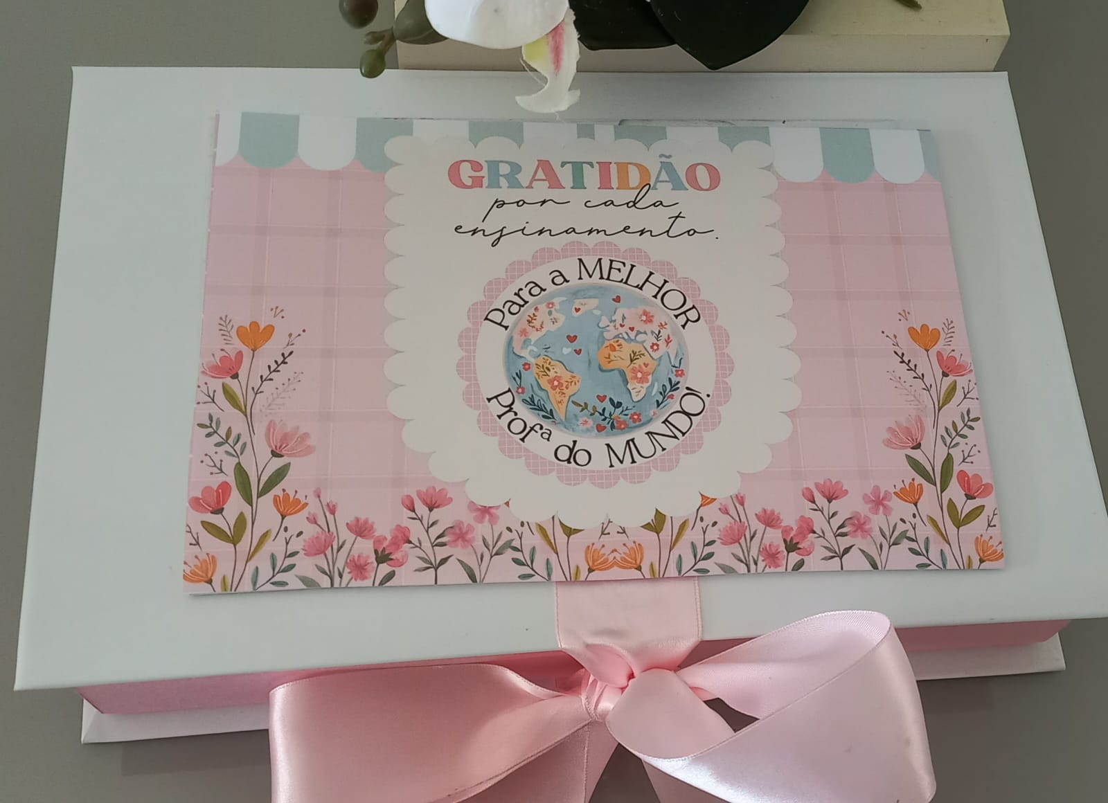Kit Dia dos Professores: Caixa, Agenda, Bloquinho, Caneta