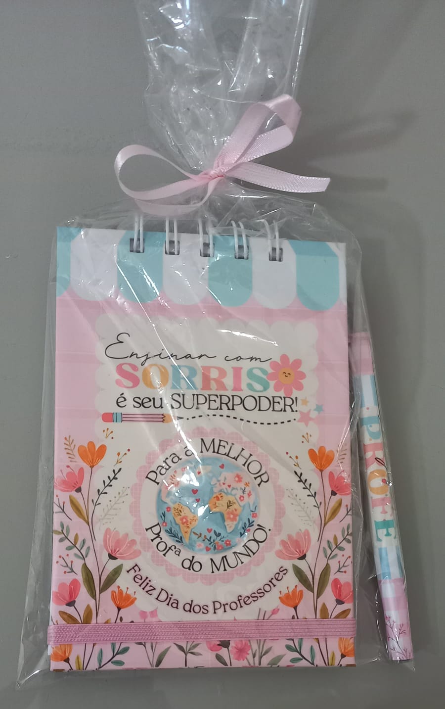 BLOQUINHO DIA DOS PROFESSORES COM CANETA