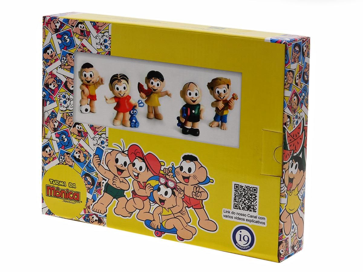 Kit Bonecos Turma da Mônica - Mônica Cebolinha Chico Bento Magali Cascão I9 Brinquedos
