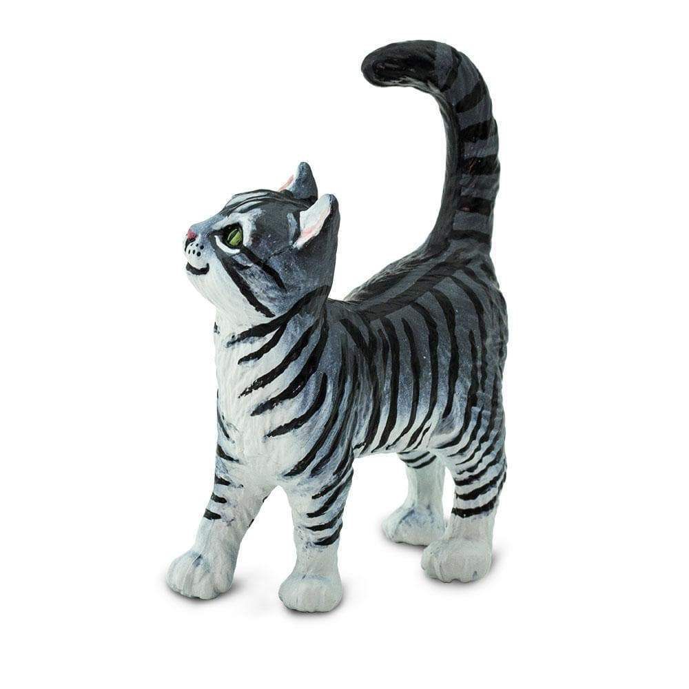 Figura Gato Malhado Cinza Safari Ltd.