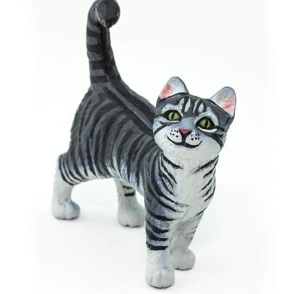 Figura Gato Malhado Cinza Safari Ltd.