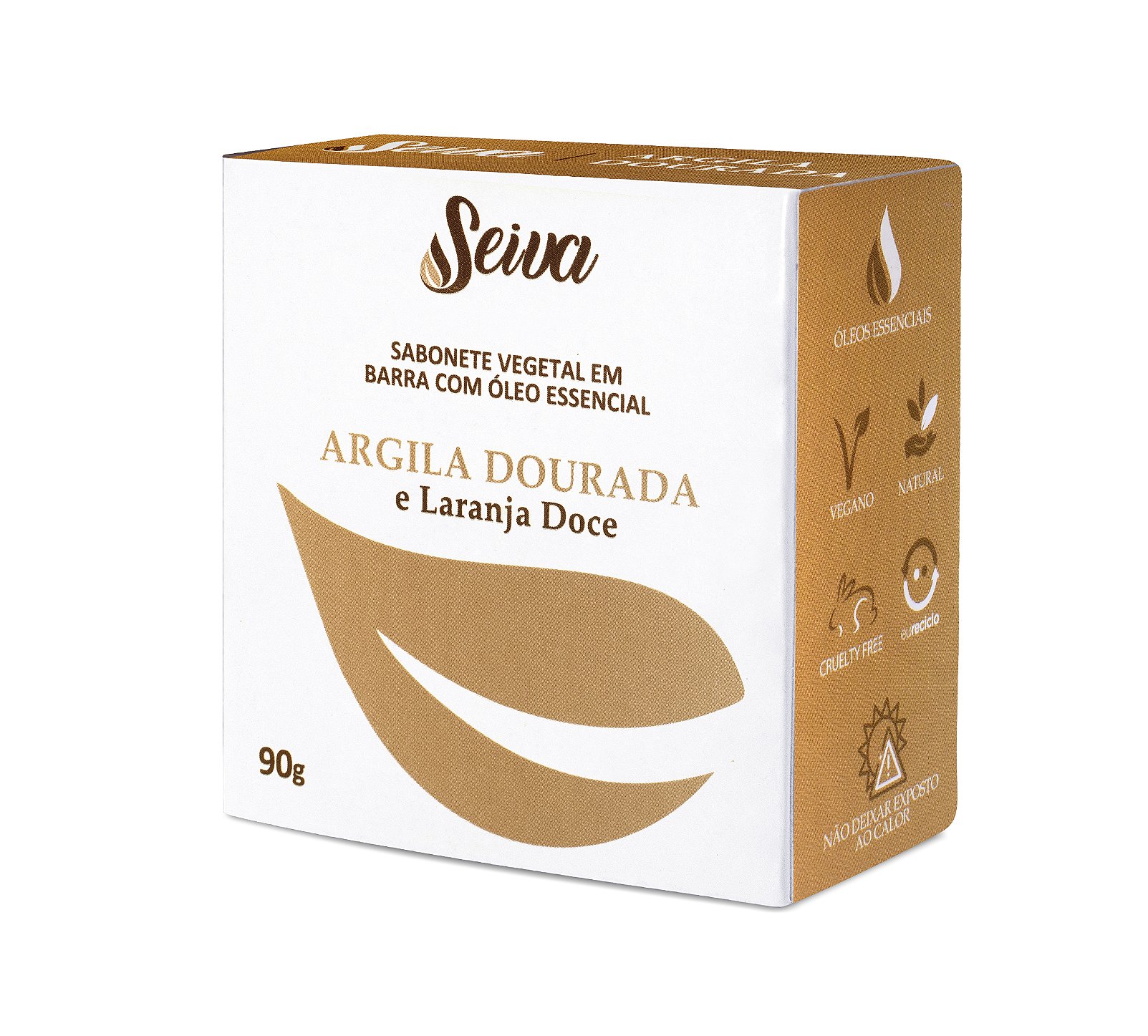 Sabonete de Argila Dourada e Laranja Doce
