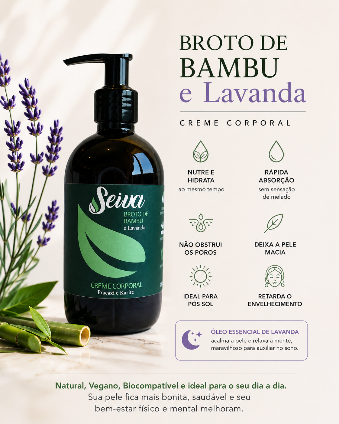 Creme Corporal Broto de Bambu - 180ml
