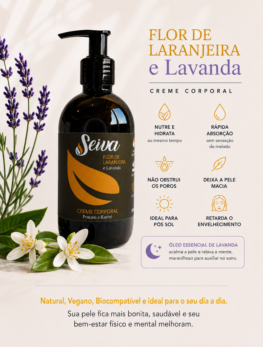 Creme Corporal Flor de Laranjeira - 180g