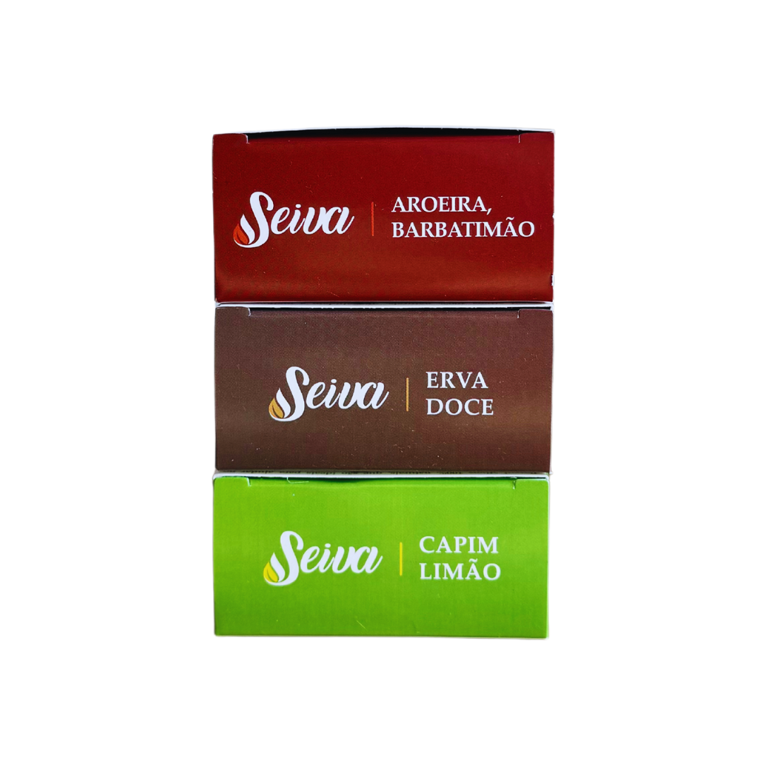 Combo Sabonetes Glicerinados - Erva doce, Capim Limão, Aroeira, Barbatimão e Melaleuca