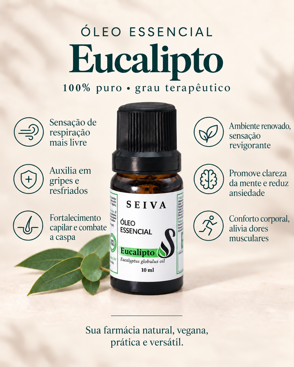 Óleo Essencial de Eucalipto - 10ml