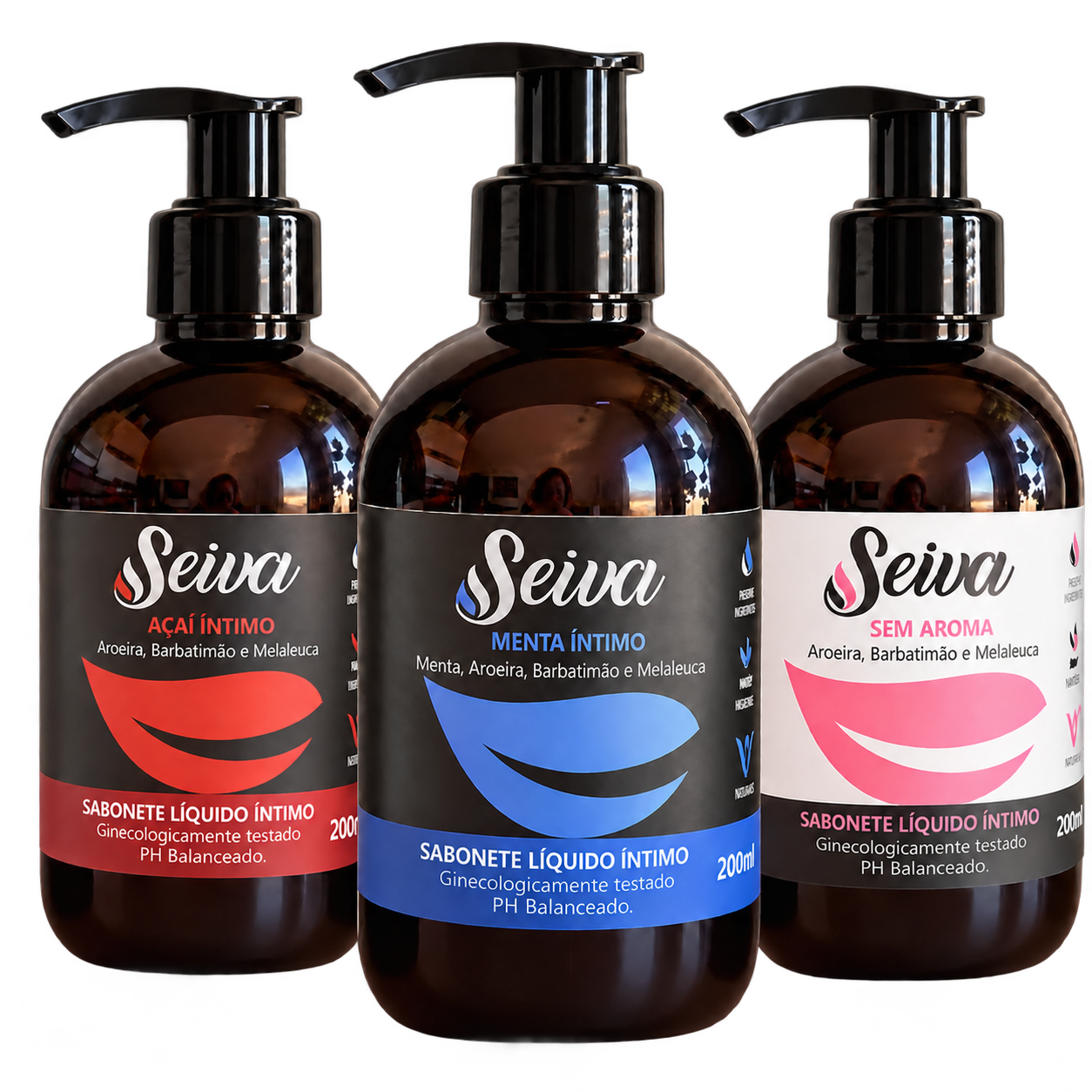 Combo Fórmula Íntima: Açaí, Menta e Sem Aroma - 200ml