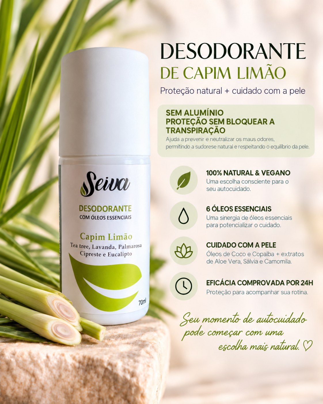 Desodorante - Capim Limão 70ml