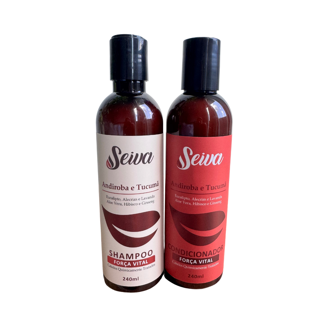 Kit Capilar Força Vital - Cabelos Quimicamente Tratados 240ml cada