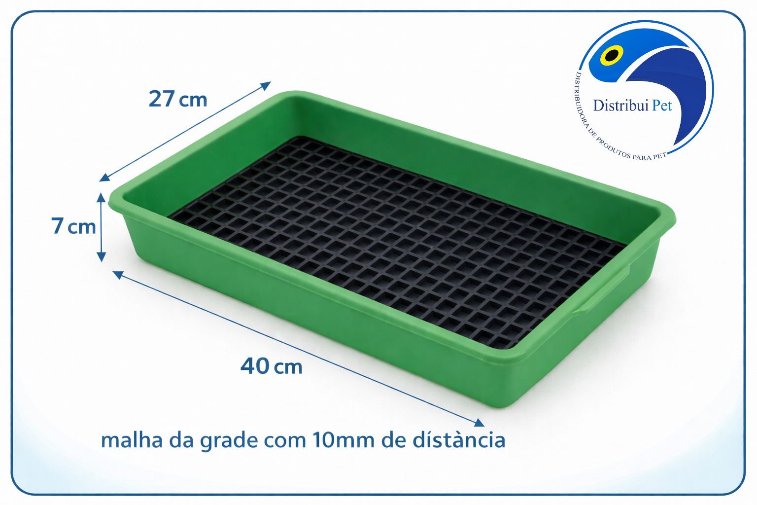Bandeja Sanitário Saniplus Para Mini Coelho Porquinho da India Chinchila Cor Verde