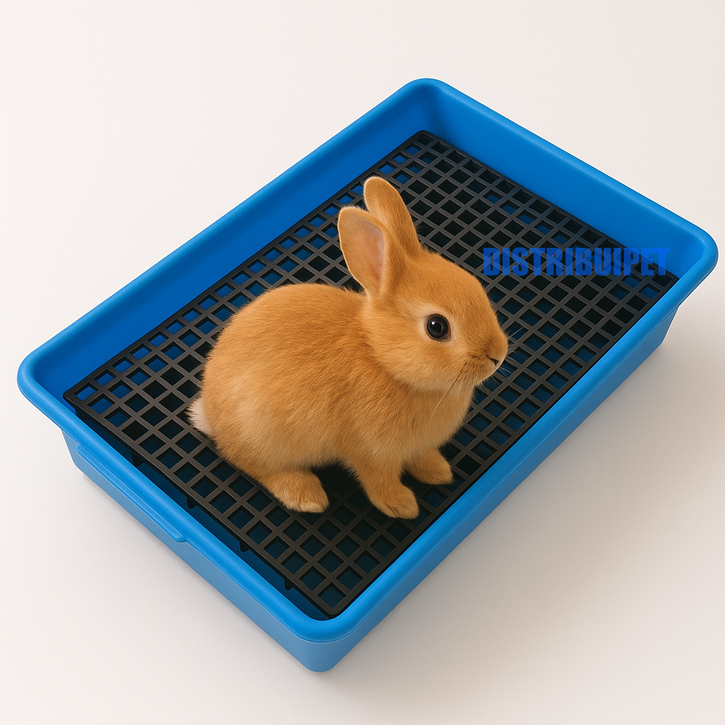 Bandeja Sanitário Saniplus Para Mini Coelho Porquinho da India Chinchila Cor Azul