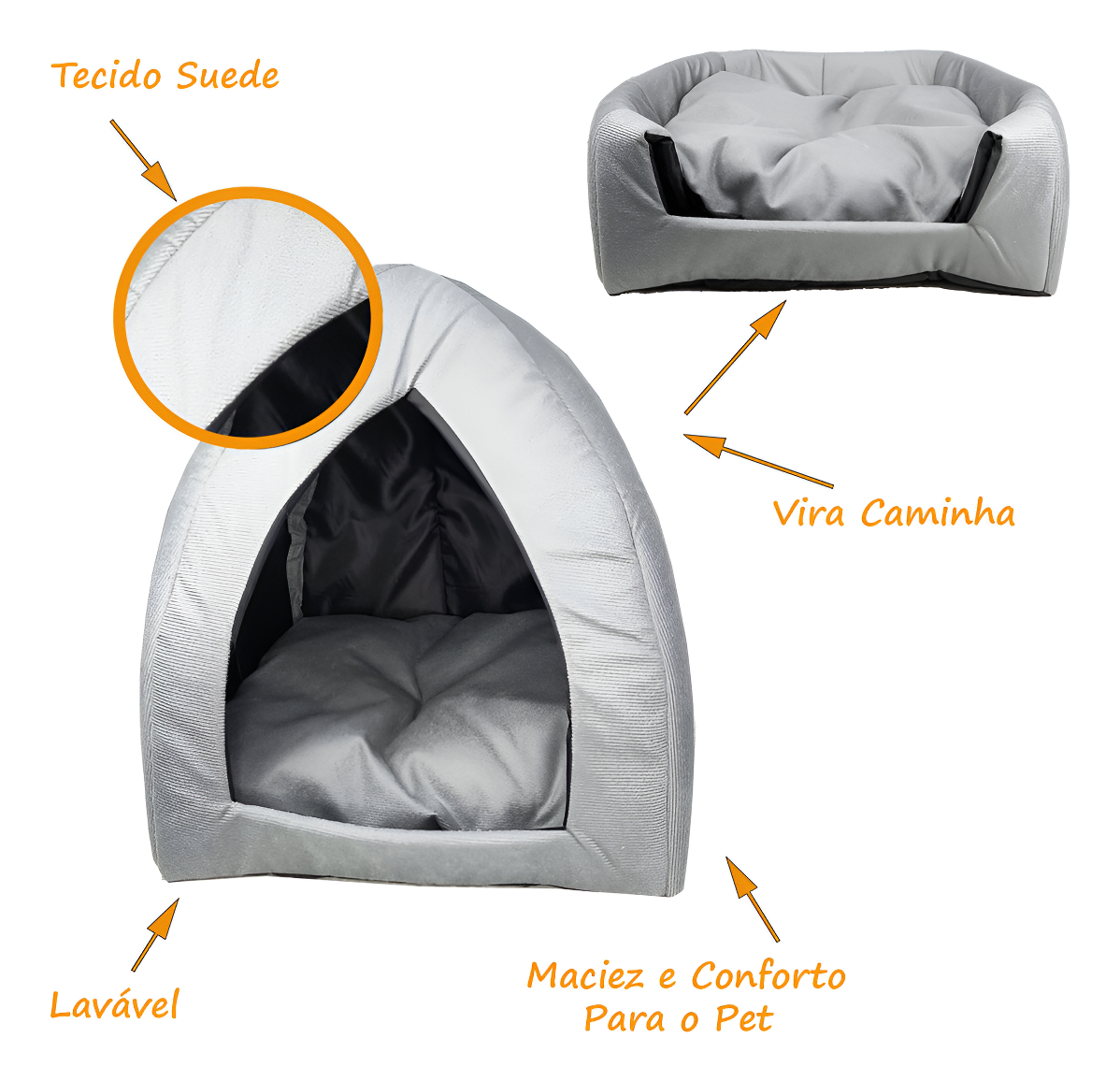 Cama Toca Iglu Oca Caminha e Casinha Para Cães e Gatos Cachorros Pequenos Shitzu