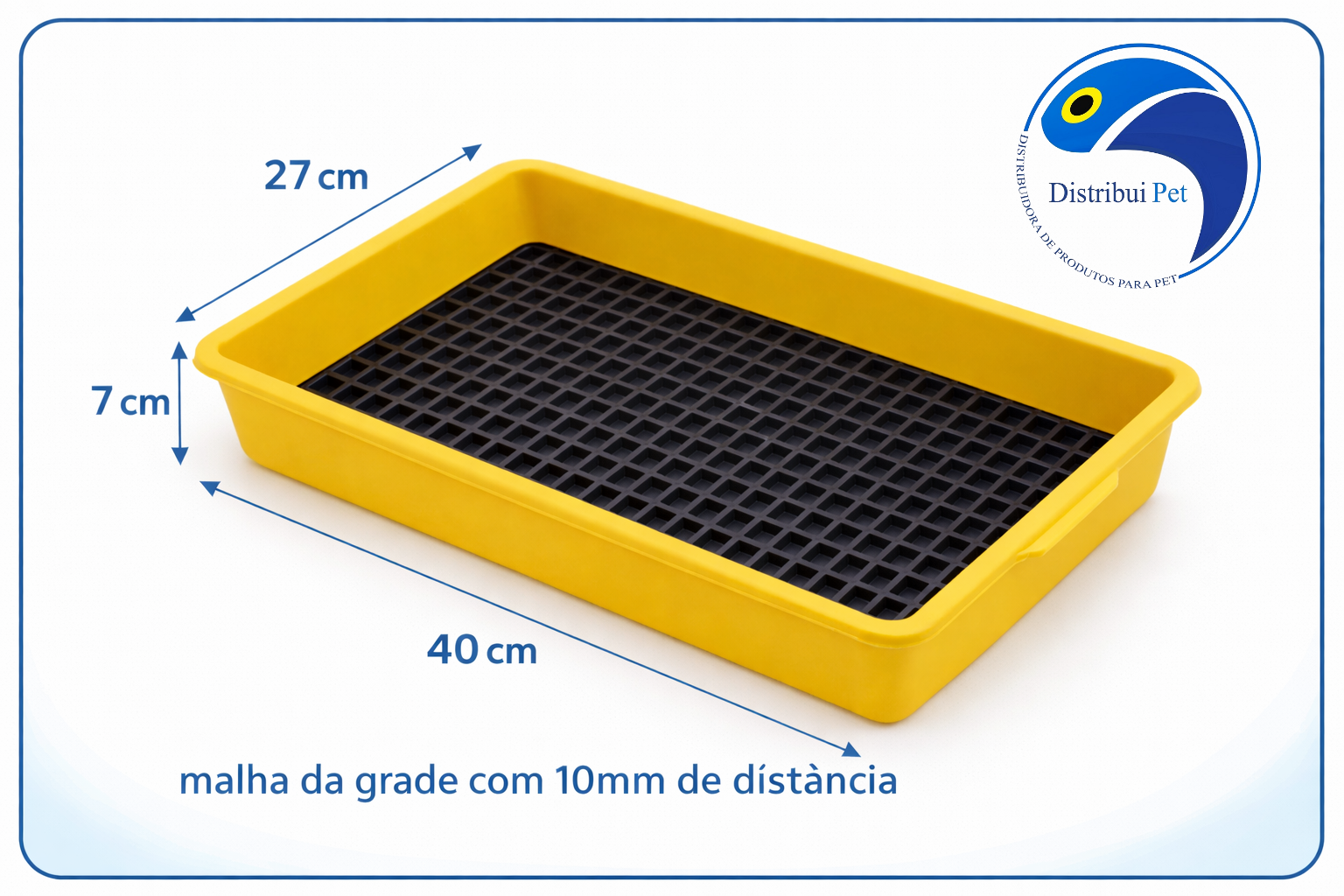 Bandeja Sanitário Saniplus Para Mini Coelho Porquinho da India Chinchila Cor Amarelo