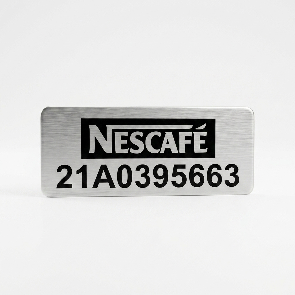 500 placas em Inox com QR Code Gravado
