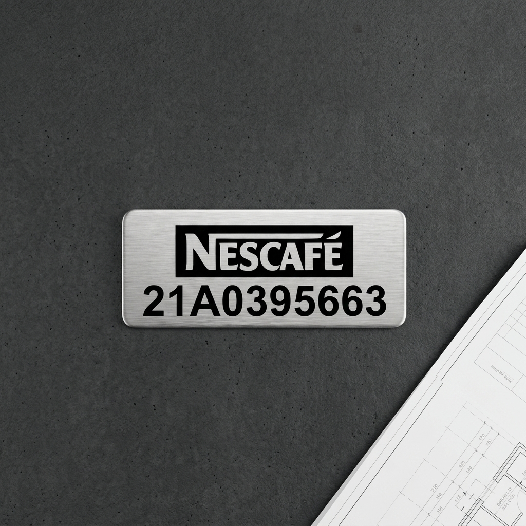500 placas em Inox com QR Code Gravado