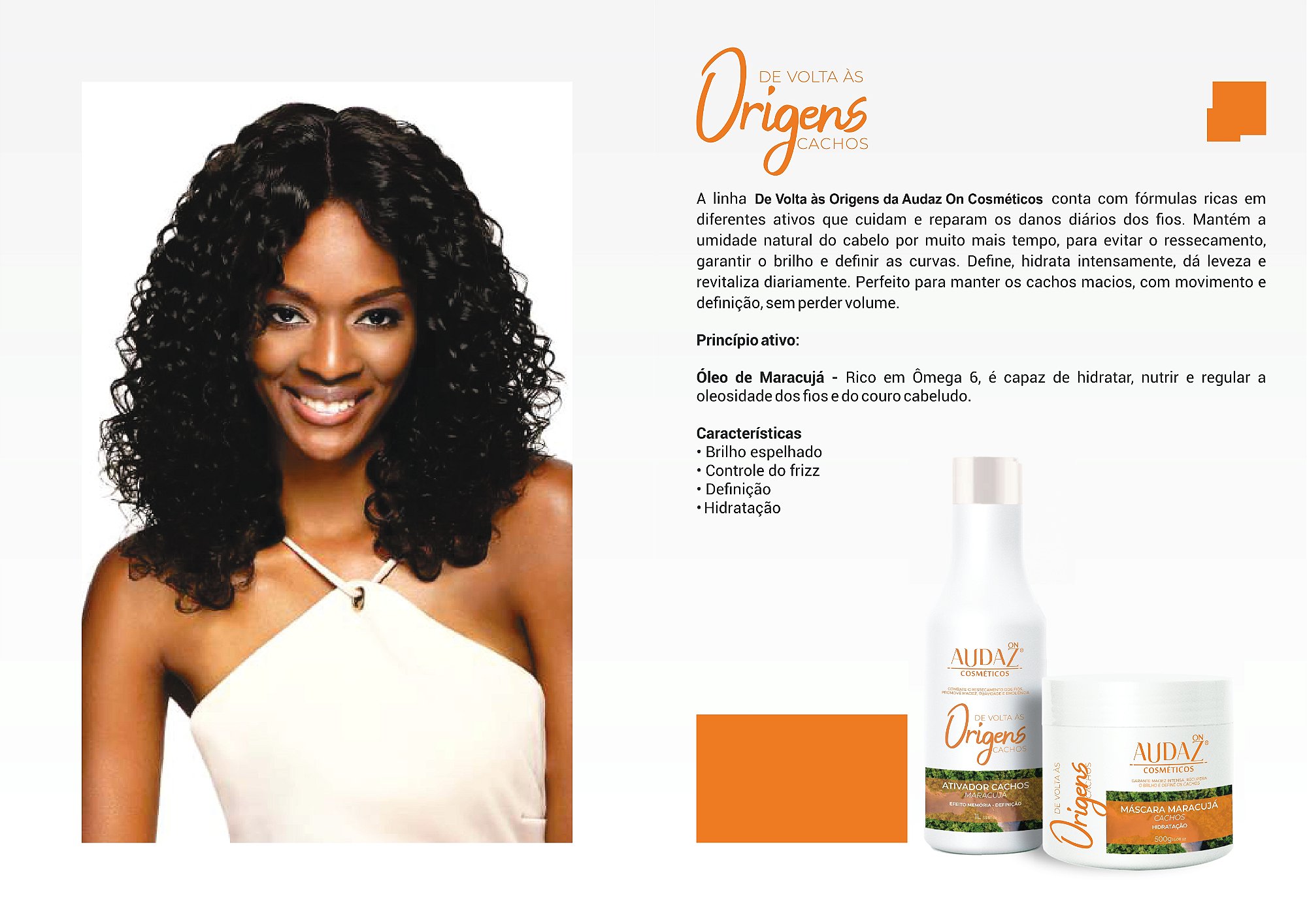 Kit Origens Cachos Maracujá Máscara 500g e Ativador 1 Litro.