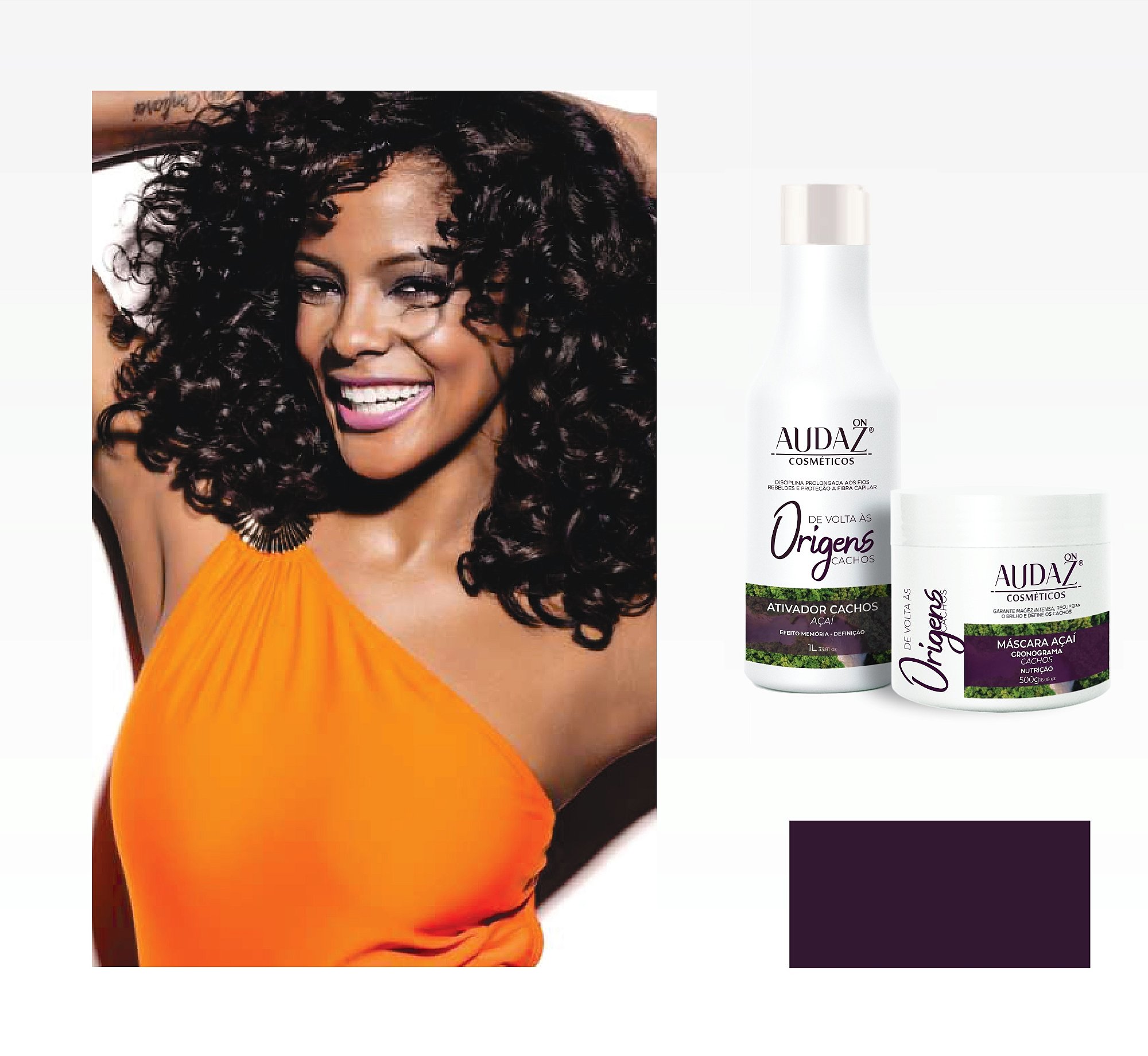 Kit Origens Açaí com Máscara 500g + Ativador de Cachos 1 Litro.