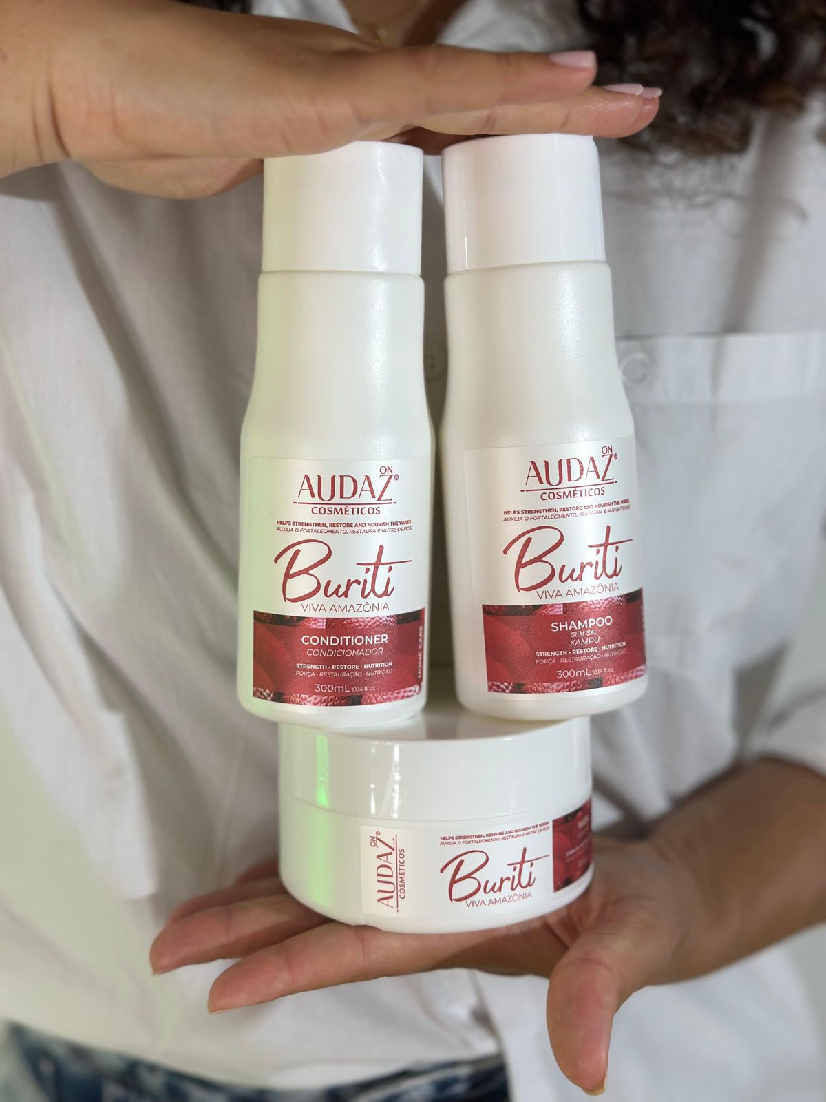 Kit Buriti Shampoo 300ml, Condicionador 300ml e Máscara 300g