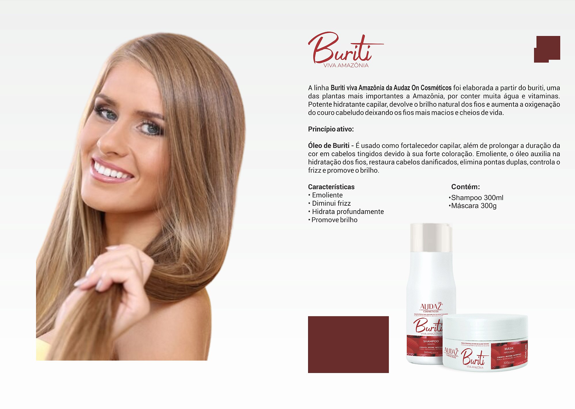 Kit Buriti Shampoo 300ml + Máscara 300g