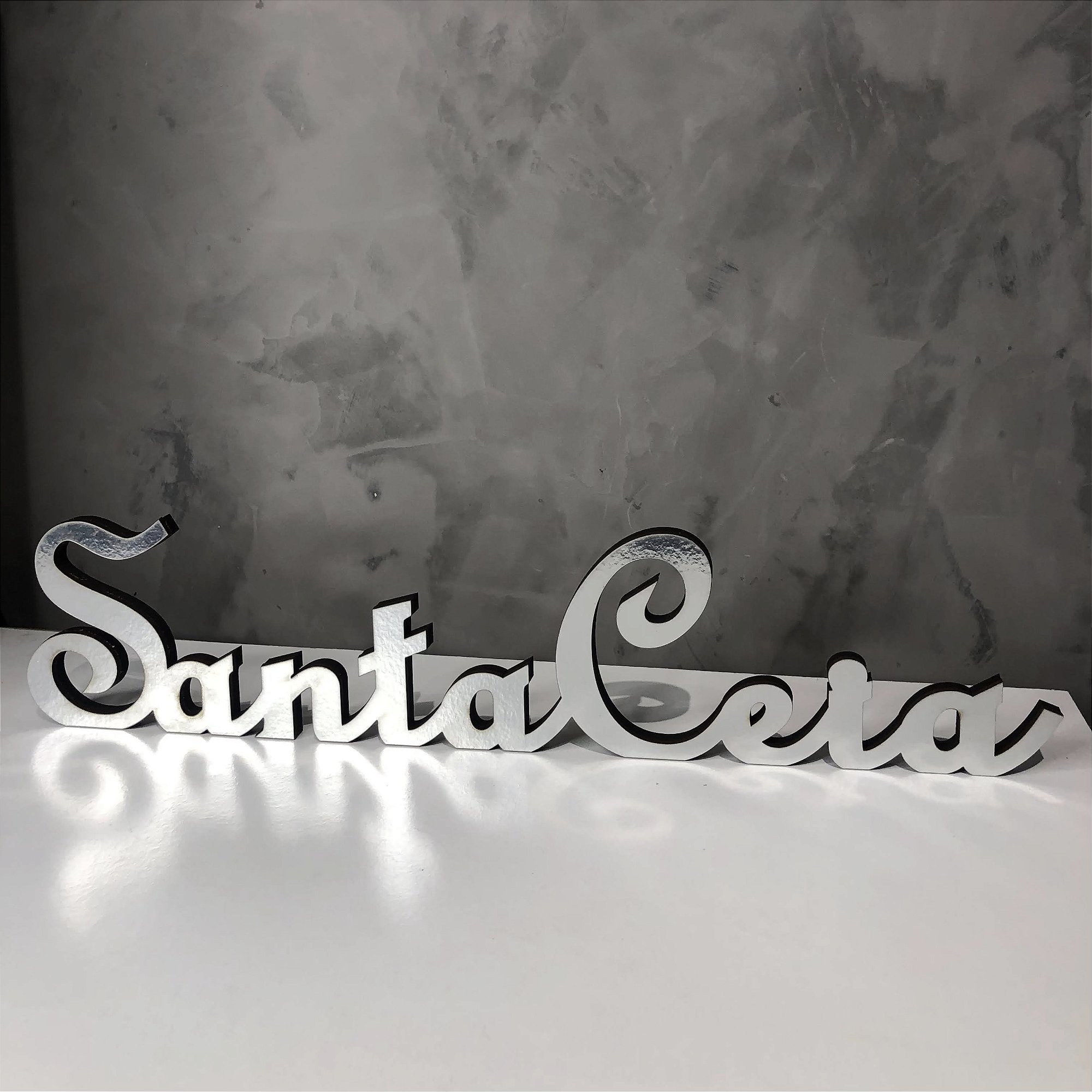 Palavra Santa Ceia em MDF Espelhado 9mm (45x10cm) Decoração Cristã