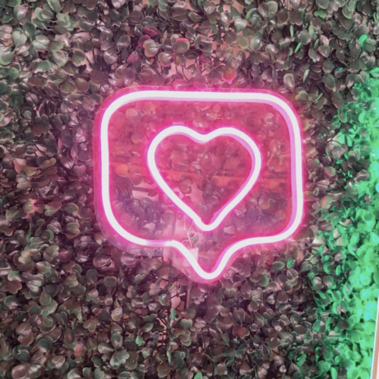 Letreiro Neon LED Botão Curtir em Acrílico (17x17cm) Rosa