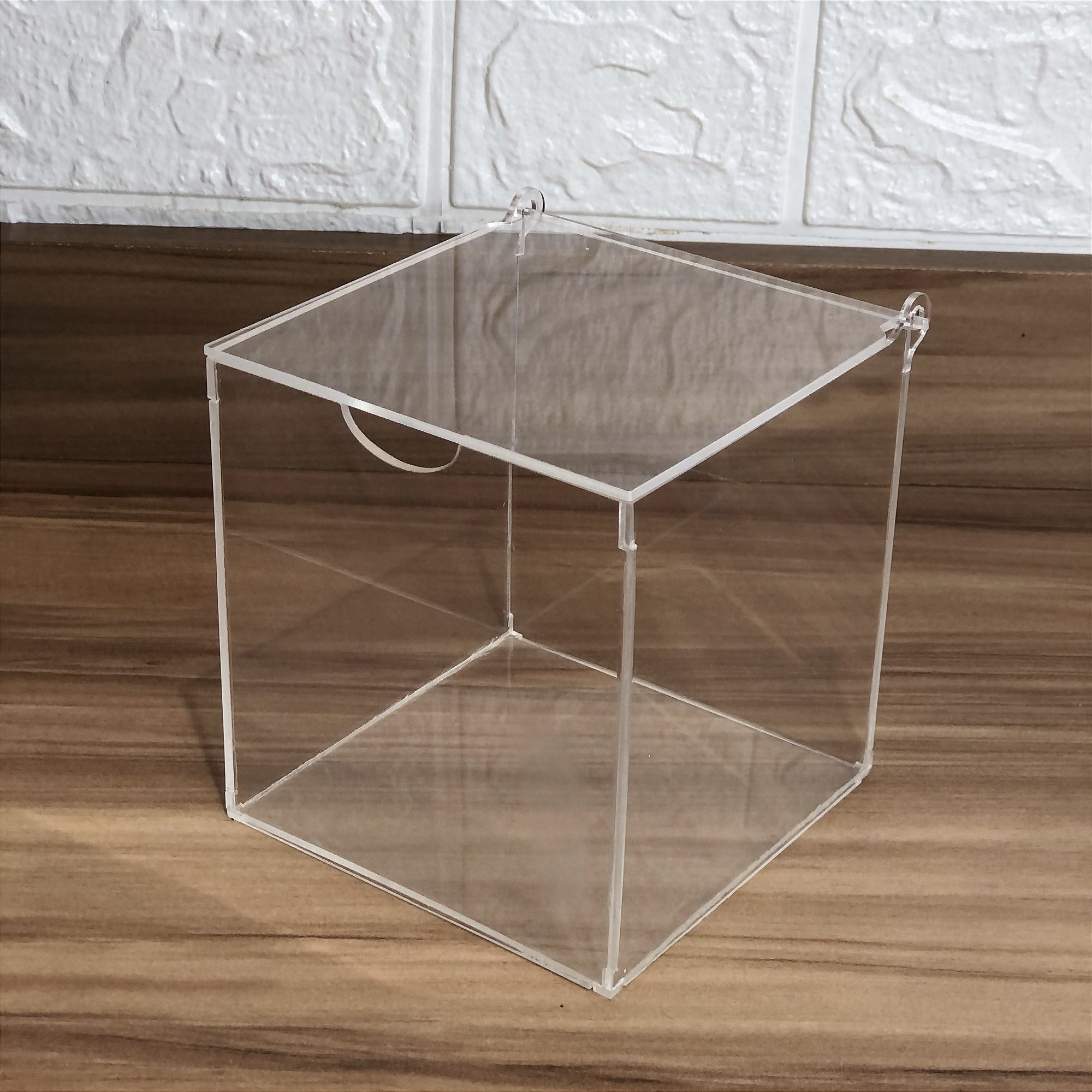 Porta Cápsulas Cubo em Acrílico Cristal (11x11x11cm)
