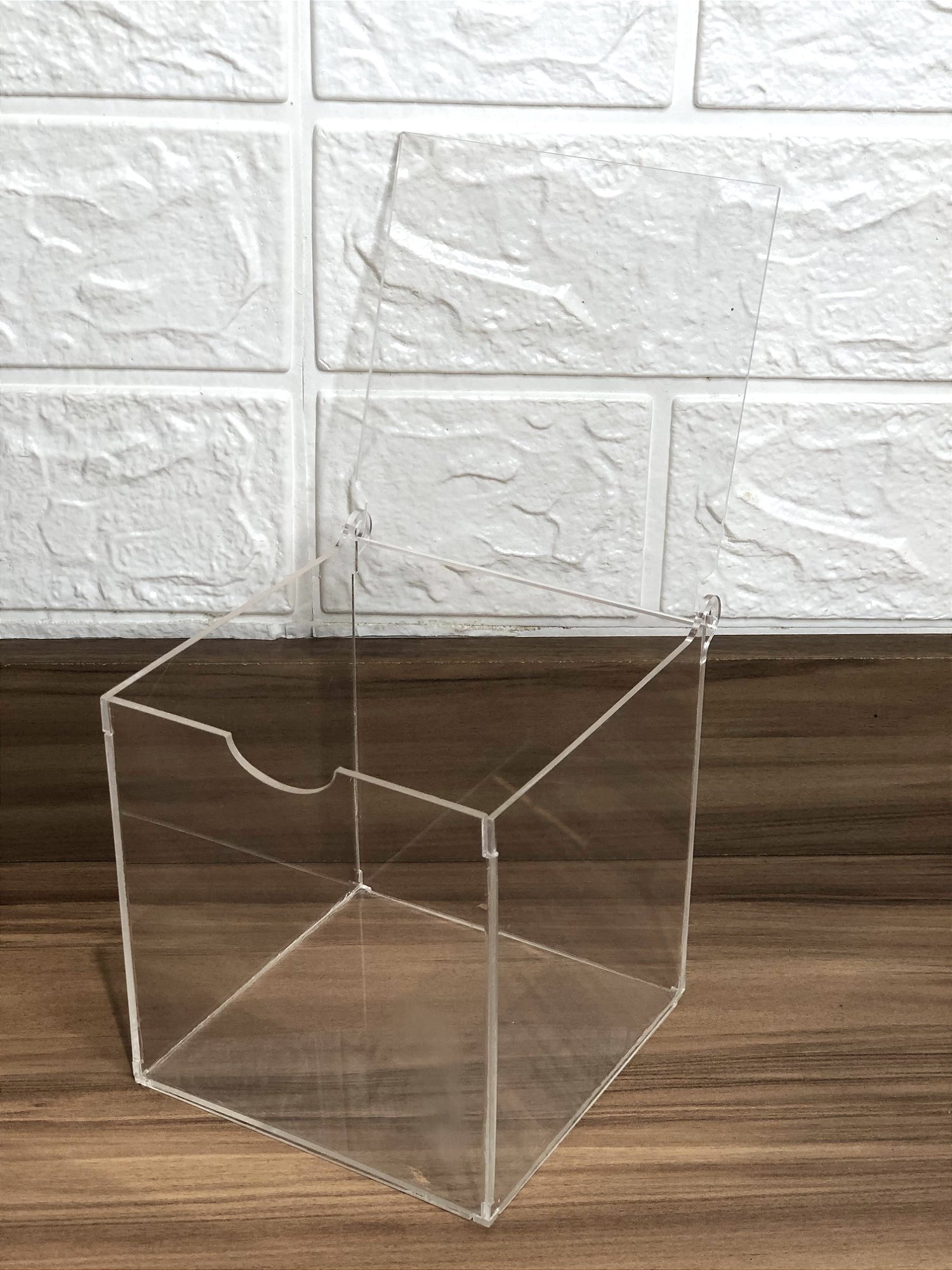 Porta Cápsulas Cubo em Acrílico Cristal (11x11x11cm)