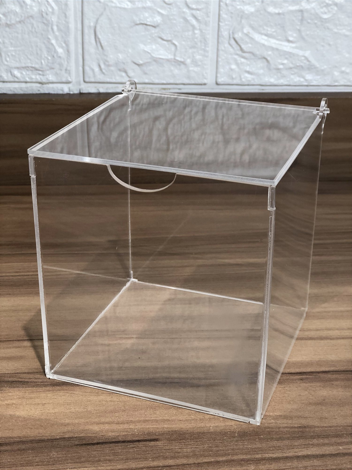 Porta Cápsulas Cubo em Acrílico Cristal (11x11x11cm)