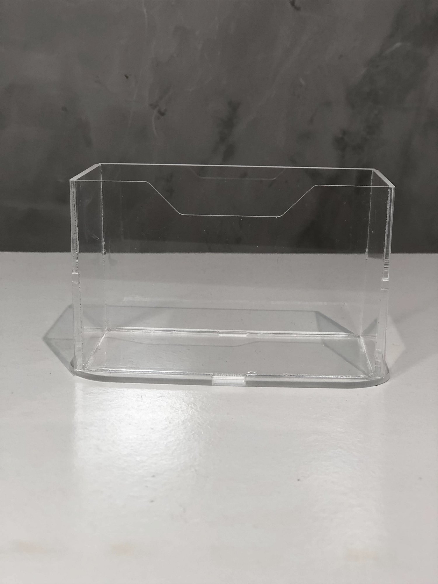 Porta Cartão de Visita em Acrílico Cast Transparente