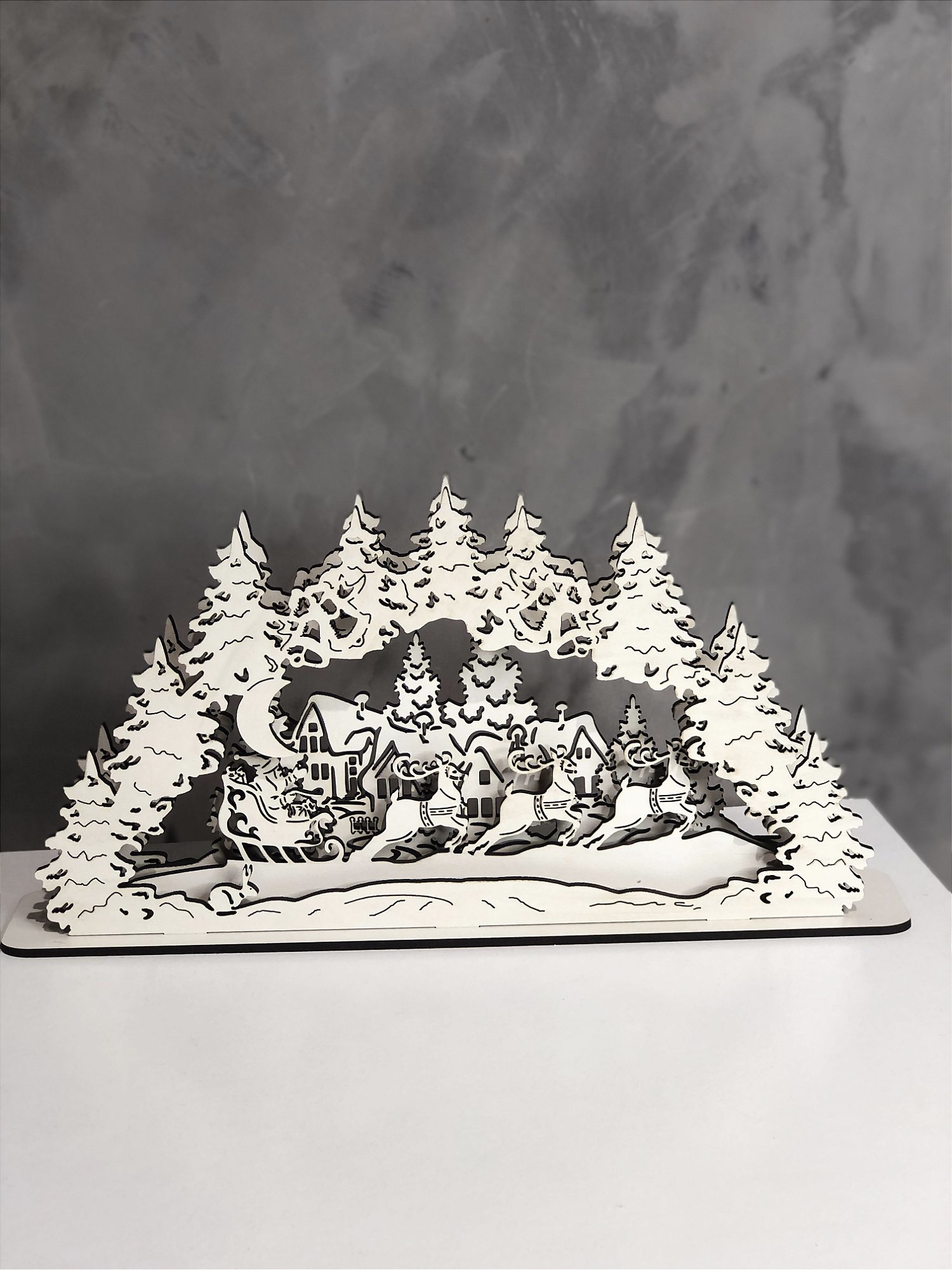 Enfeite Natalino Arco Noel em MDF Laminado (27x15cm)