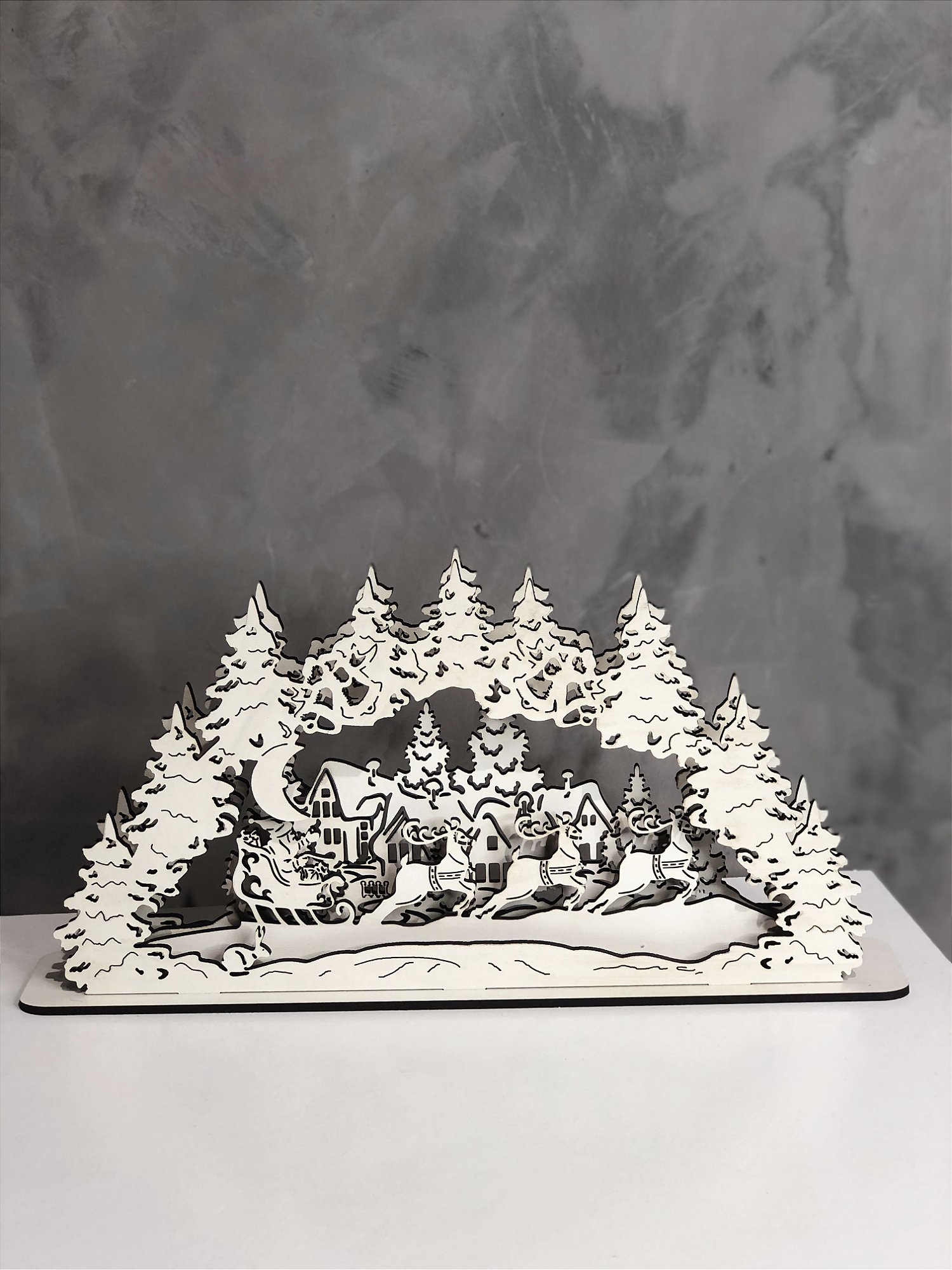 Enfeite Natalino Arco Noel em MDF Laminado (27x15cm)