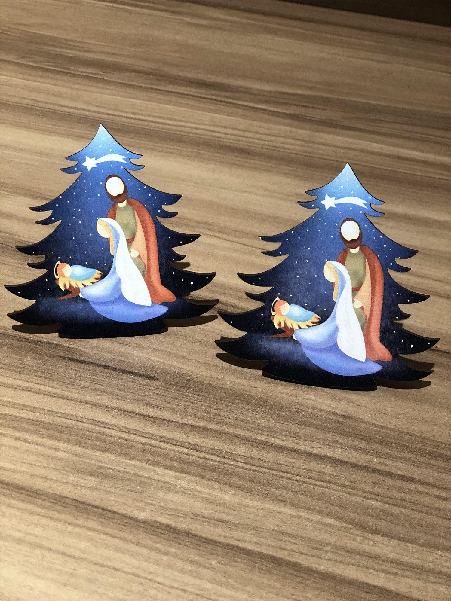 Kit 4 Porta Guardanapos Natalino Jesus Nasceu para Mesa Posta Cristã