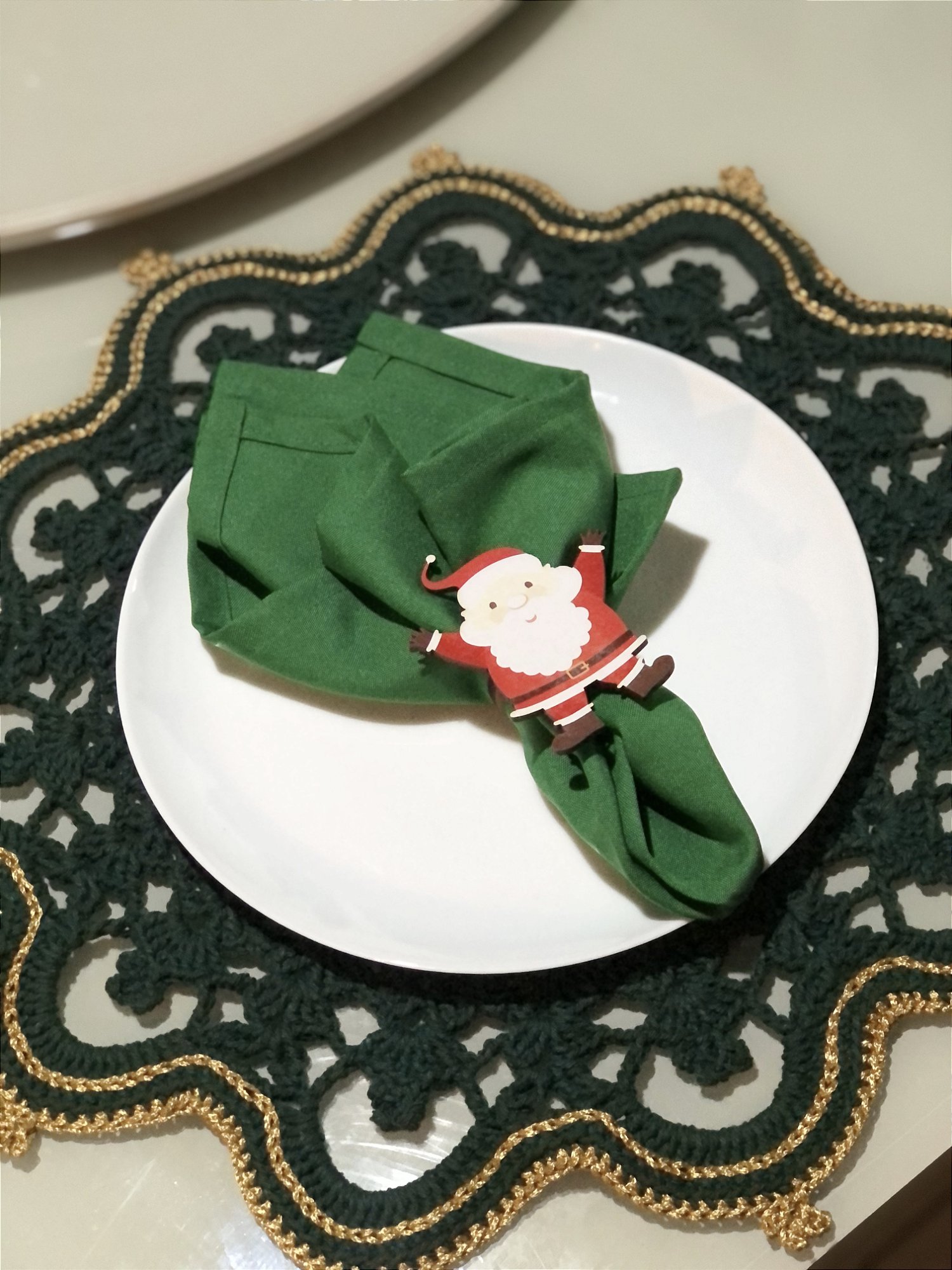 Kit 4 Porta Guardanapos Papai Noel em MDF