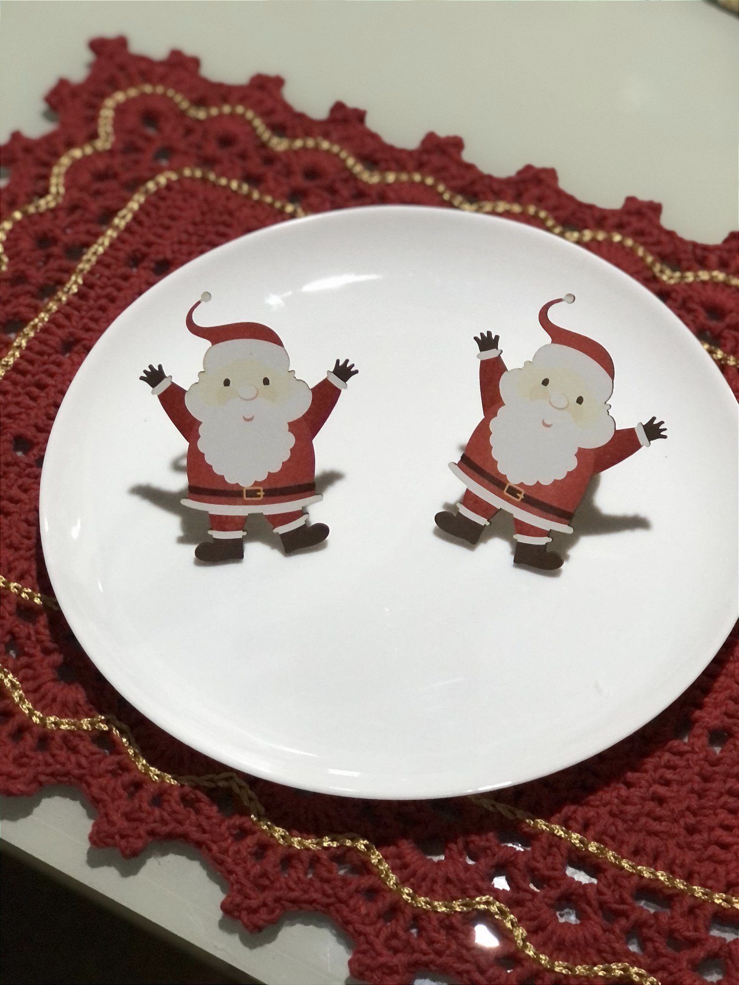 Kit 4 Porta Guardanapos Papai Noel em MDF