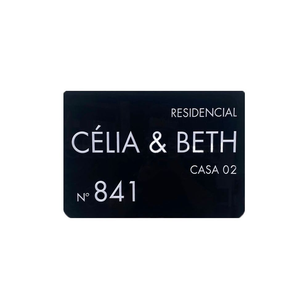 Placa de Endereço e Número para Casa, Condomínio e Empresa em Acrílico Personalizada
