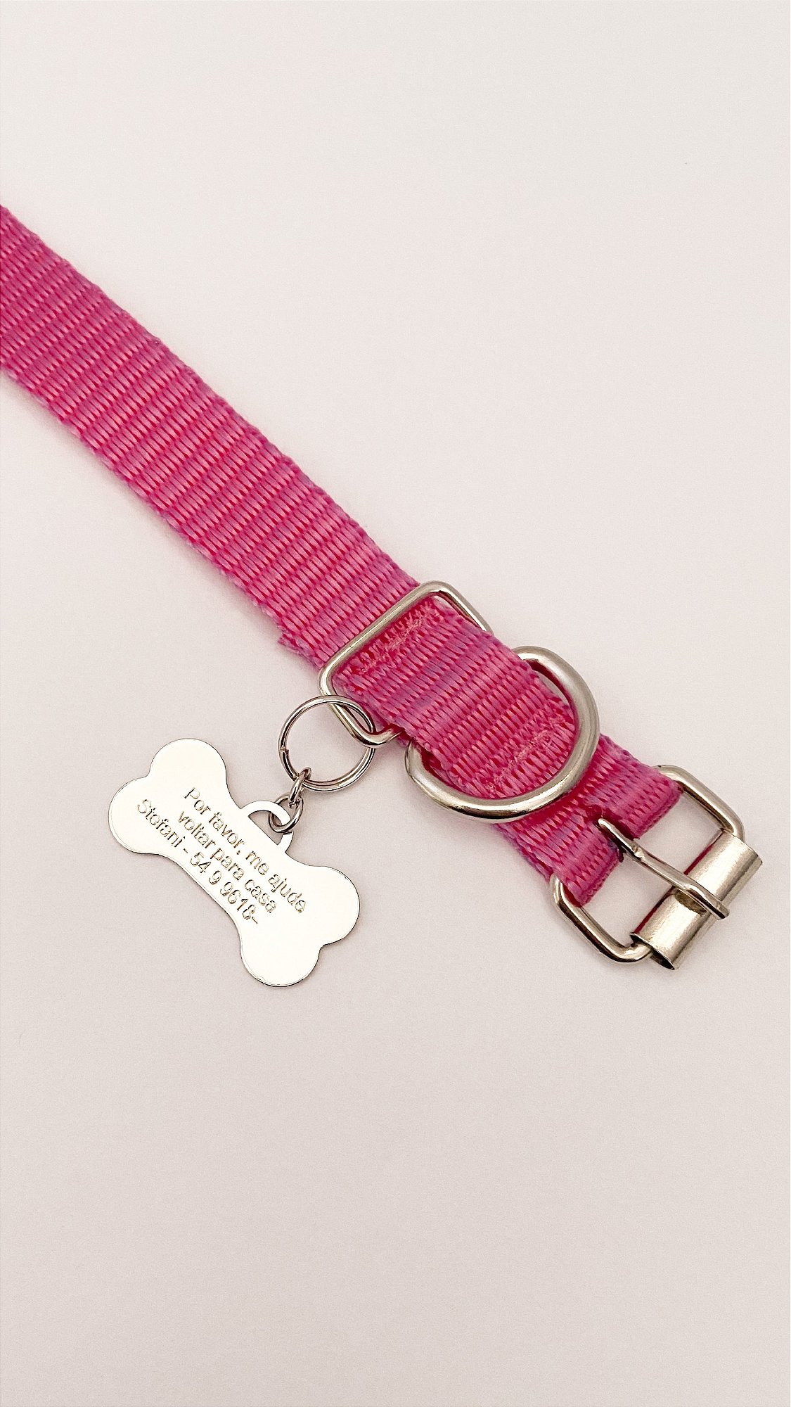 Pingente de Identificação Personalizado para Pet – Formato Osso
