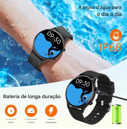 Relógio smartwatch Zwear ZW04 Monitor Cardíaco Bluetooth Com USB relógio digital prova d água/relógio inteligente original