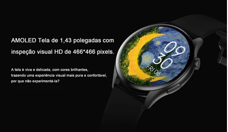 Relógio Smartwatch A Prova D'água Unissex Zw10-AMD GPS Tela Amoled