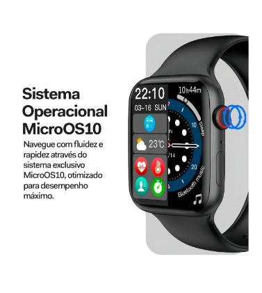 Relógio Smartwatch Watch-x Microwear Serie 10 A Prova De Agua Ip68 Tela Amoled Chatgpt Gps Lançamento 2026