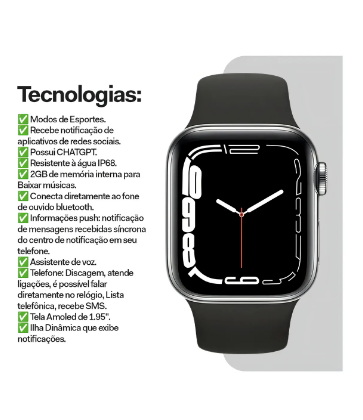 Relógio Smartwatch Watch-x Microwear Serie 10 A Prova De Agua Ip68 Tela Amoled Chatgpt Gps Lançamento 2026