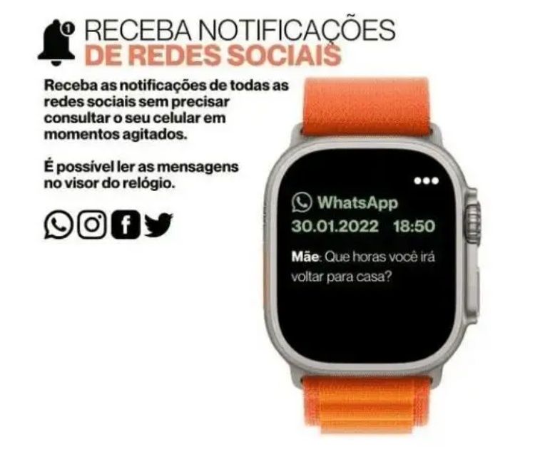 Smartwatch Microwear Ultra 10 49mm Prova D'agua 2025 +brinde