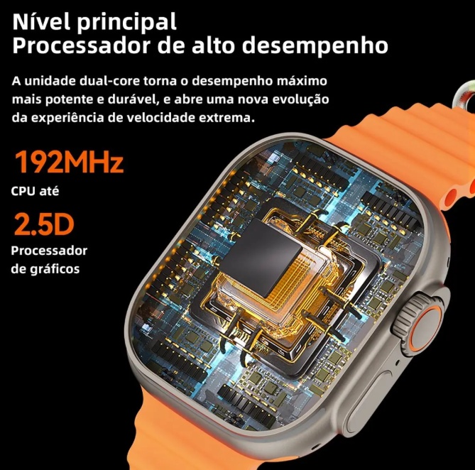 Smartwatch Microwear Ultra 10 49mm Prova D'agua 2025 +brinde