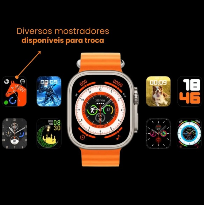 Smartwatch Microwear Ultra 10 49mm Prova D'agua 2025 +brinde