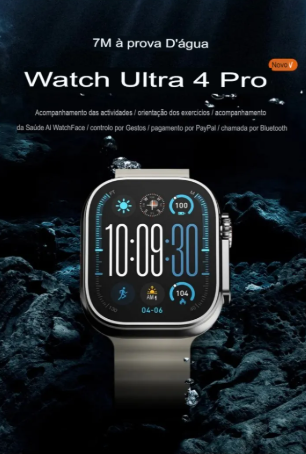 Smartwatch Relógio Inteligente Microwear Ultra 4 Plus 49mm ChatGPT, GPS, Assistente de voz Lançamento 2026