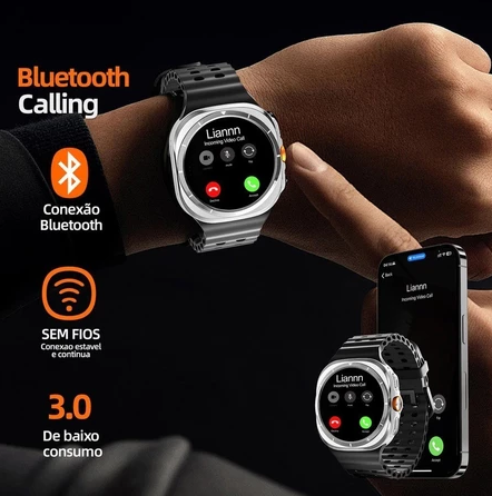 Relógio Smartwatch AM 27 Amoled MICROWEAR Chatgt Lançamento - Resistente A Água