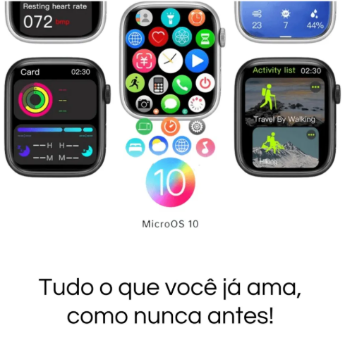 Novo Smartwatch Microwear Watch 9 Pro Original W29 com NFC GPS tela infinita comando de vóz Siri chat GPT monitor de saúde faz e recebe chamadas